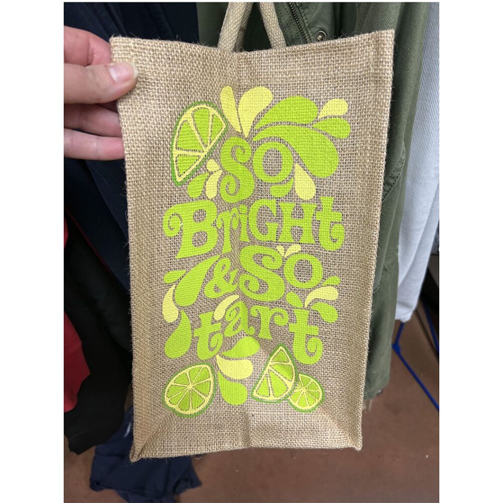 New Trader Joe’s Citrus Jute Bag - Lemon And Lime… - image 3